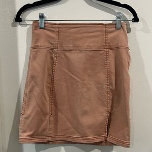 Free People Peachy Tan Mini Skirt Size 4